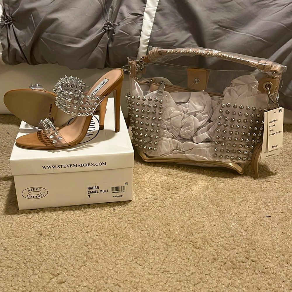 Steven Madden Radar Spike Heels and Bag to Match